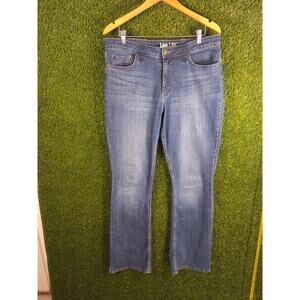 LEE Women's Jeans Size 18 Regular Fit Bootcut Blue Denim Waist 36" Inseam 32